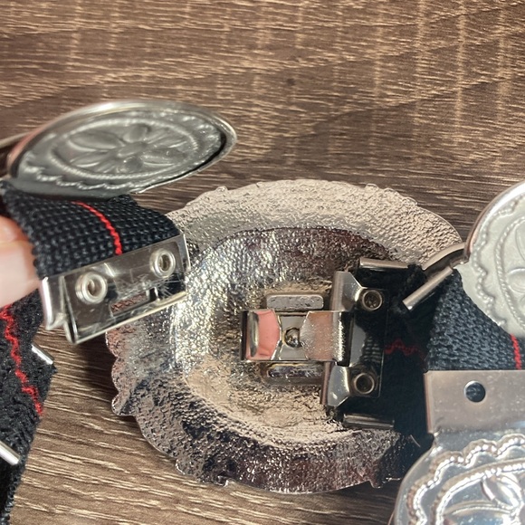 Vintage Metal Silver Elastic Women’s Large Belt - Picture 6 of 8